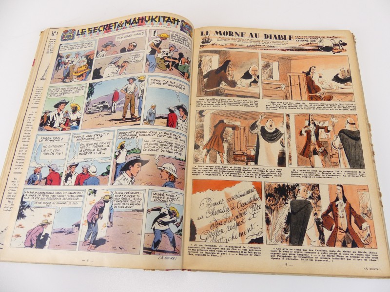 Lot 1 - vintage verzamelalbums – Le journal Tintin – nrs 7 en 9 en 11 – 1948/1950