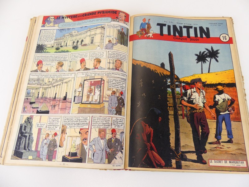 Lot 1 - vintage verzamelalbums – Le journal Tintin – nrs 7 en 9 en 11 – 1948/1950