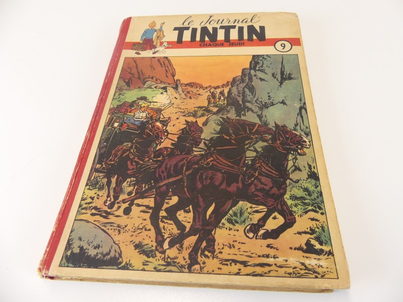 Lot 1 - vintage verzamelalbums – Le journal Tintin – nrs 7 en 9 en 11 – 1948/1950