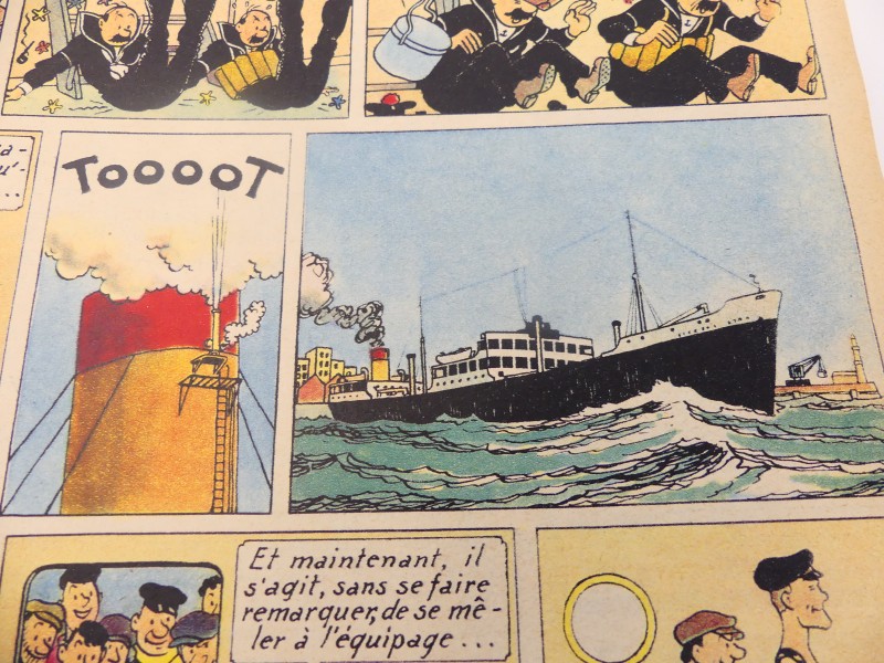 Lot 1 - vintage verzamelalbums – Le journal Tintin – nrs 7 en 9 en 11 – 1948/1950