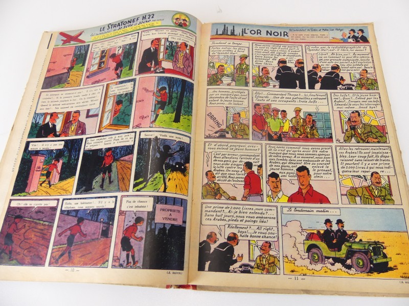 Lot 1 - vintage verzamelalbums – Le journal Tintin – nrs 7 en 9 en 11 – 1948/1950