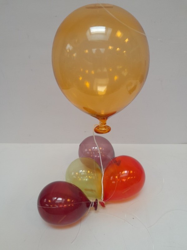 5 Murano glazen ballonnen