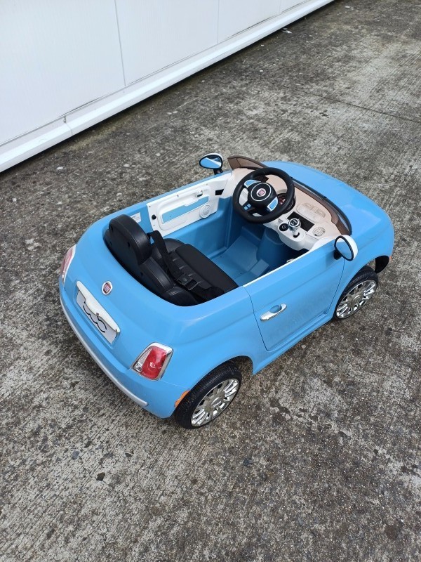 E-Car Fiat 500 Blauw