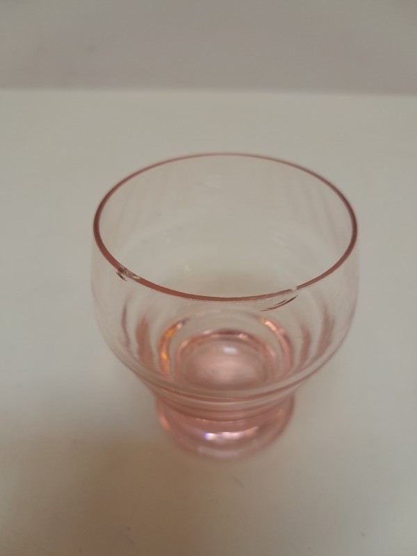 Art Deco roze glazen set