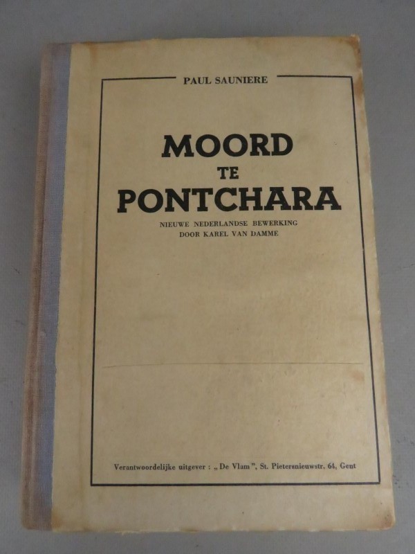 Hardcover fictie "Moord te Poncharra" Paul Sauniere (1827-1894)