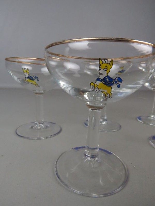 10 Babycham glazen