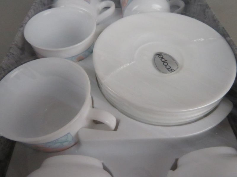 Vintage Arcopal koffieservies (nieuw)