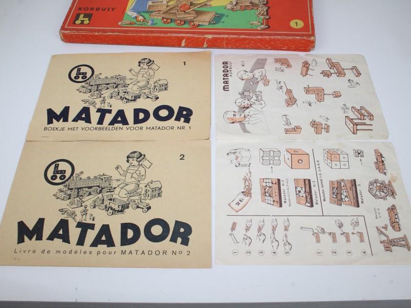 3 dozen vintage MATADOR constructie speelgoed