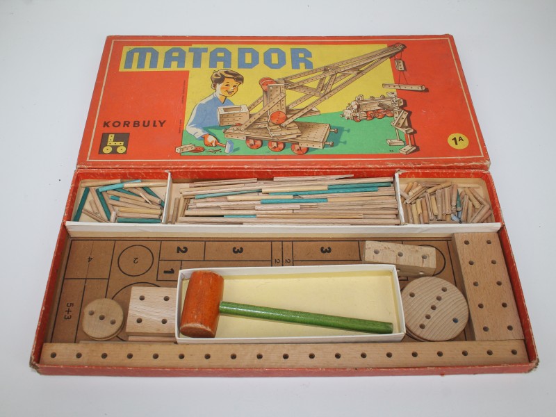 3 dozen vintage MATADOR constructie speelgoed