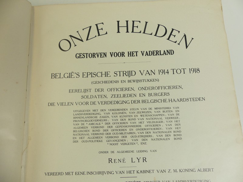 antiquariaat : Onze Helden - 1922 (1914-1918) - Rene Lyr