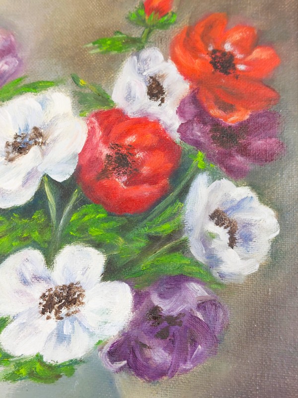 Bloementuil met anemonen schilderij Kenes