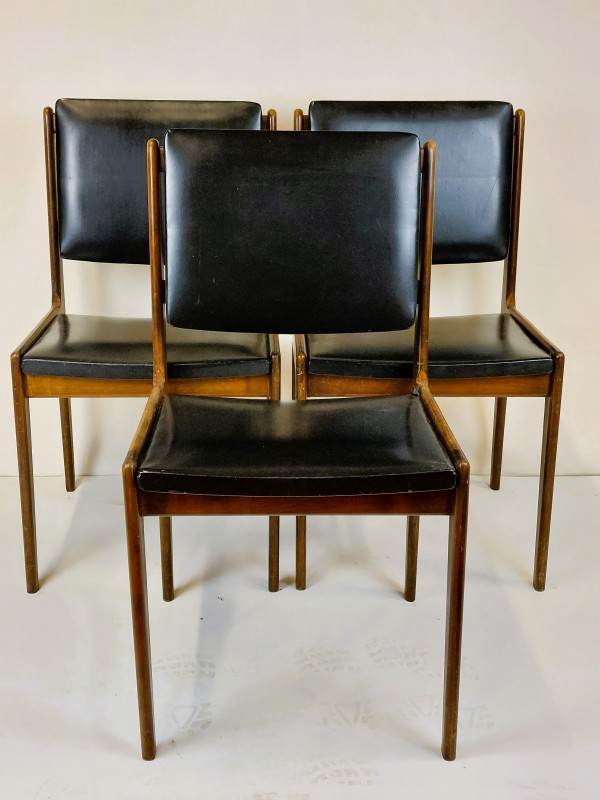 set van 3 vintage stoelen