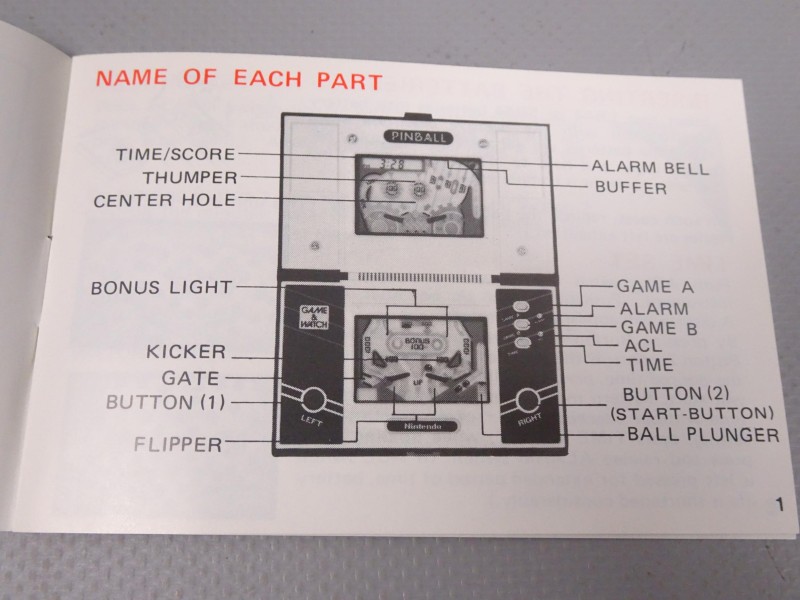 Nintendo Game & Watch Pinball (getest en werk)