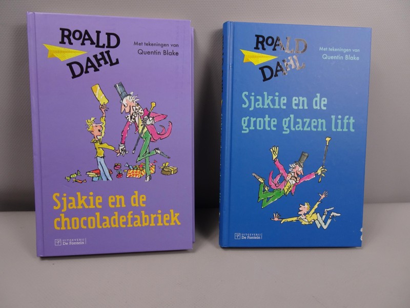 2 hardcover boeken "Roald Dahl - Sjakie"