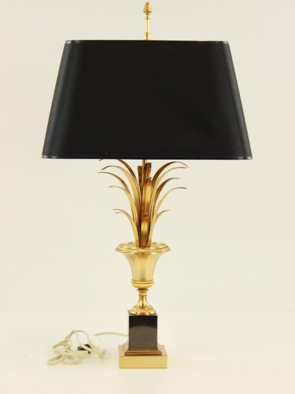 Vintage Boulanger riet/palm lamp - jaren 1970