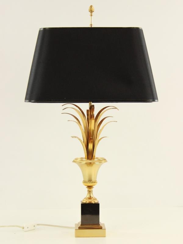 Vintage Boulanger riet/palm lamp - jaren 1970