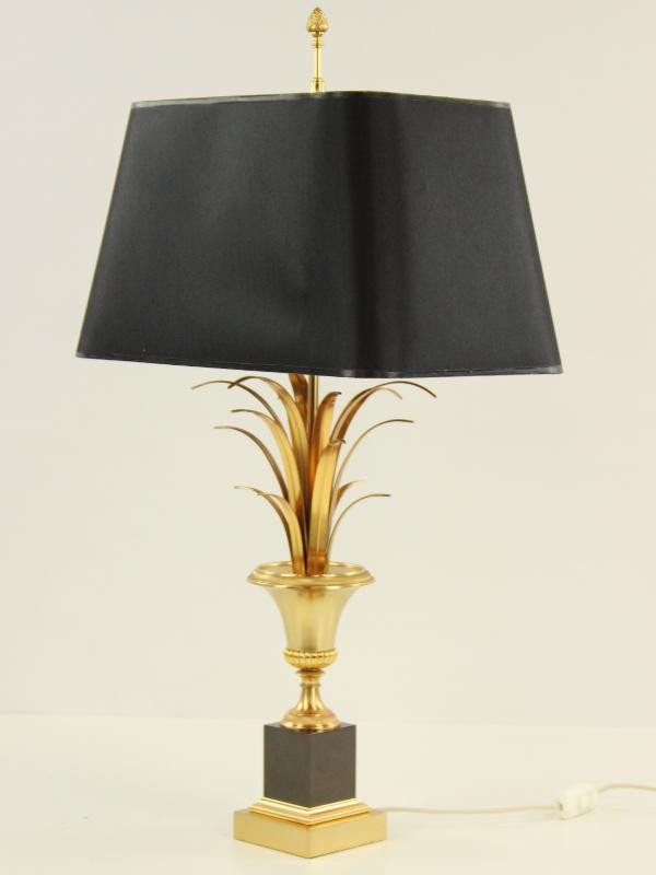 Vintage Boulanger riet/palm lamp - jaren 1970