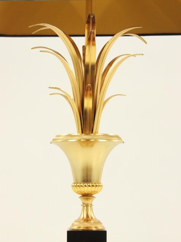 Vintage Boulanger riet/palm lamp - jaren 1970