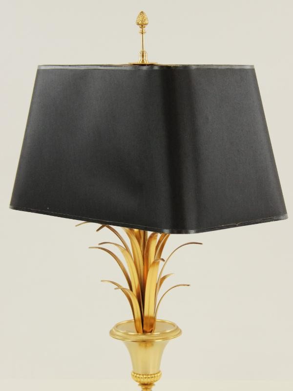 Vintage Boulanger riet/palm lamp - jaren 1970