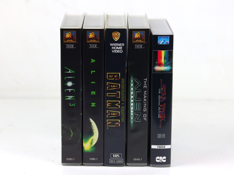 Lot van 5 VHS Cassettes