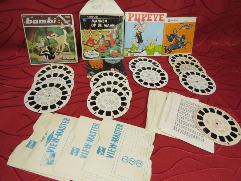 Viewmaster met cartoon fiches