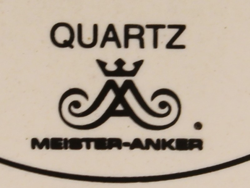 Vintage Meister-Anker porseleinen wandklok