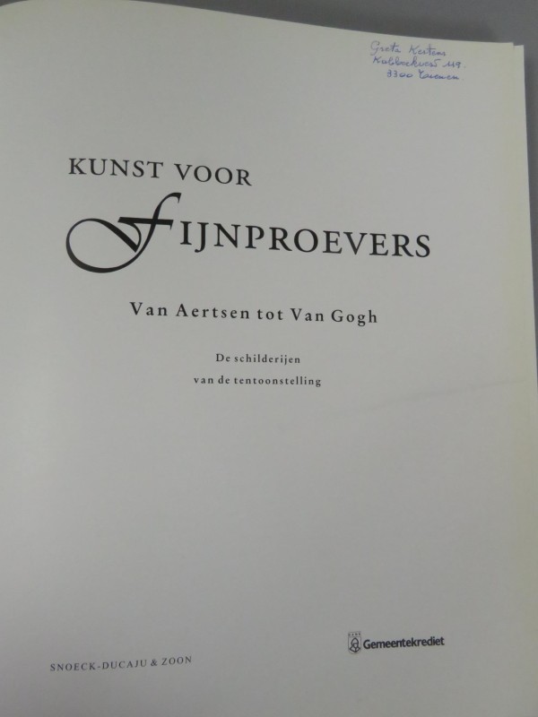 "Kunst voor fijnproevers"1996.