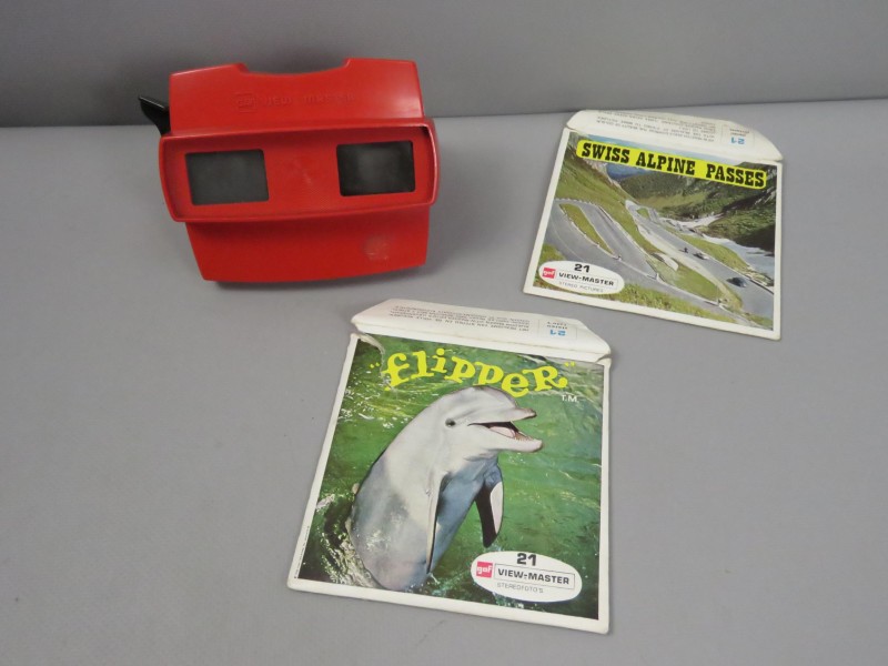 3D viewmaster met 2 fiches