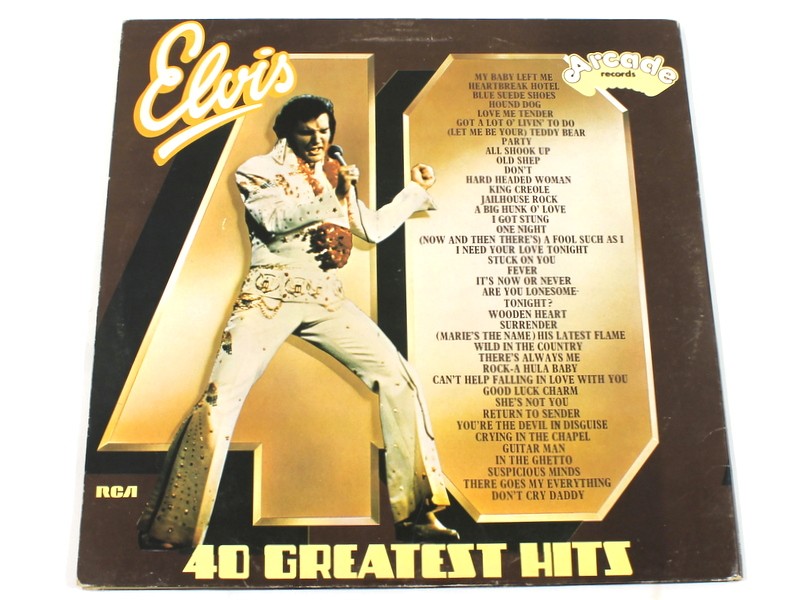 Vintage 12" vinyl album Elvis' 40 Greatest Hits