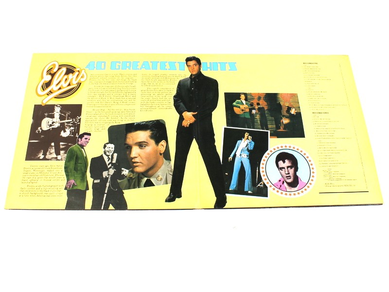 Vintage 12" vinyl album Elvis' 40 Greatest Hits