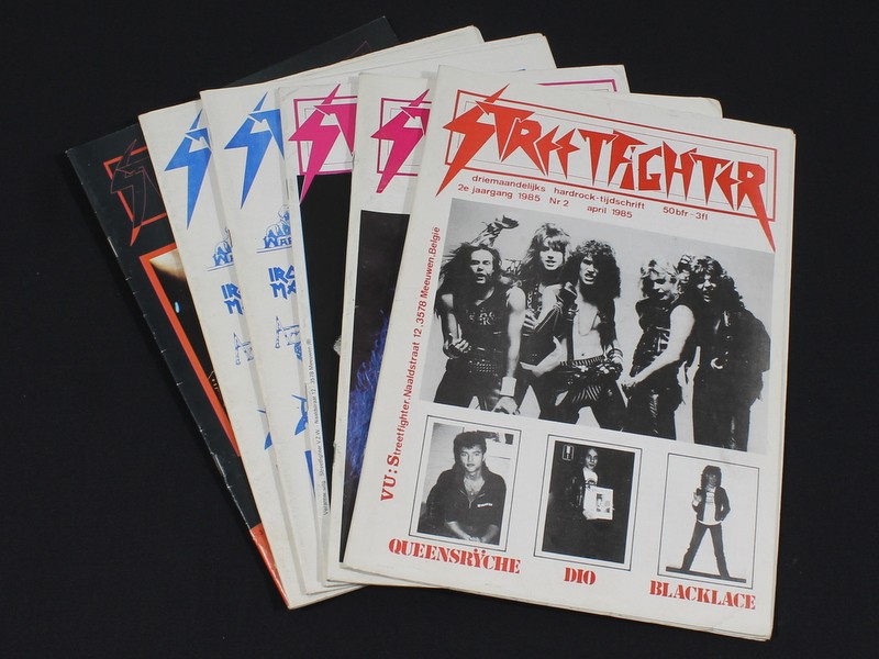 Vintage Streetfighter jaren '80 hardrock-tijdschriften