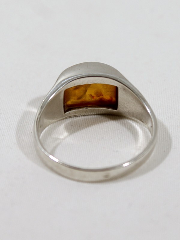 925 Zilveren Ring met Barnsteen