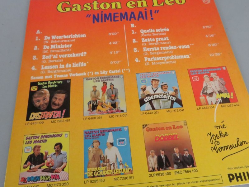 LP Gaston en Leo gesigneerd