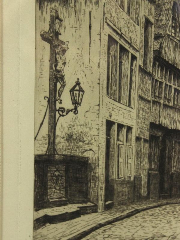 Pieter Verhaert ets 'Rue du Steen à Anvers' 1881