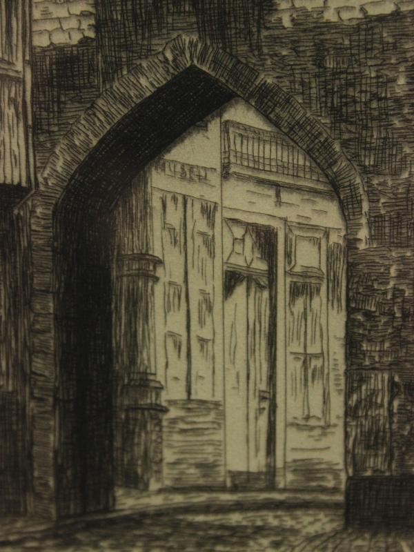 Pieter Verhaert ets 'Rue du Steen à Anvers' 1881