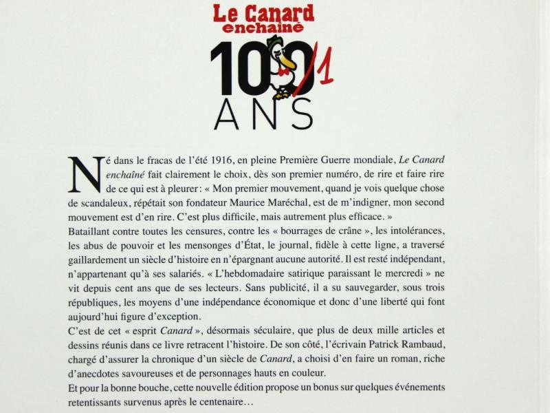 Le Canard Enchaîné, 100 ans: Un siècle d'articles et de dessins