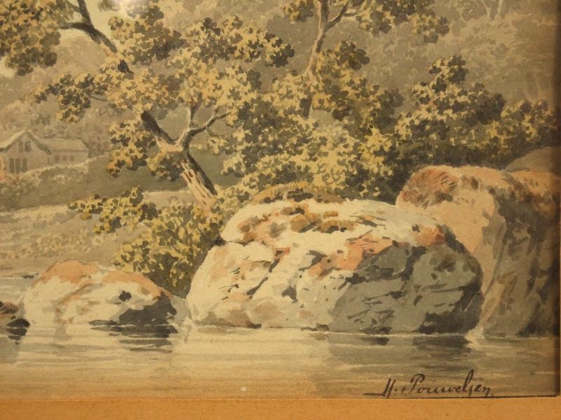 Antieke aquarellen Martinus Pouwelsen (1806-1891)