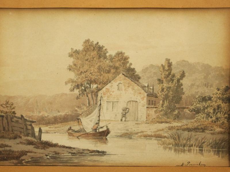 Antieke aquarellen Martinus Pouwelsen (1806-1891)