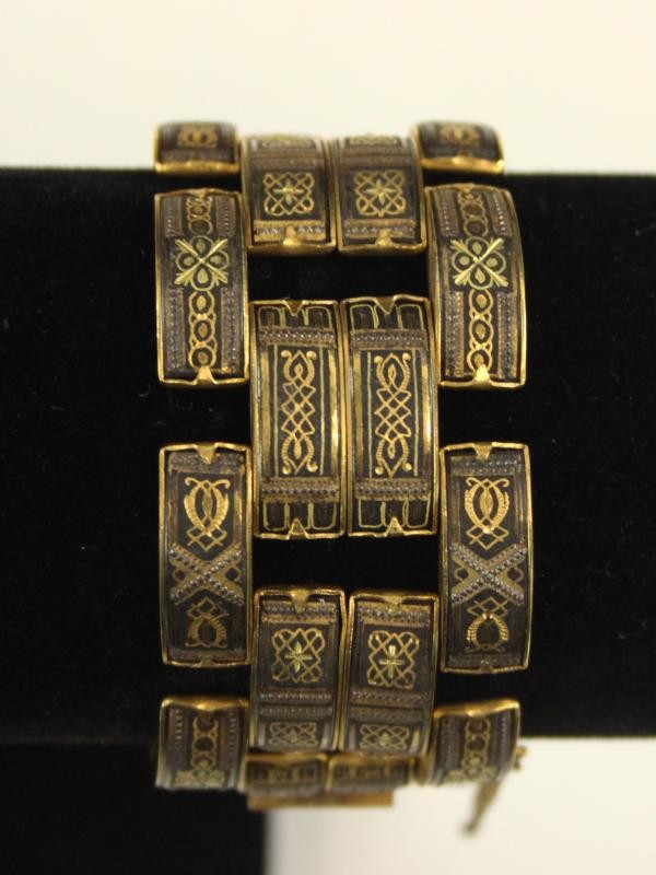 Knappe set armband en halsketting Damasceno Toledo - jaren '50-'70