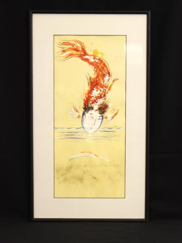 Aquarel "Feelin' goldfish" (1993) - Freddy De Vierman (°1960)