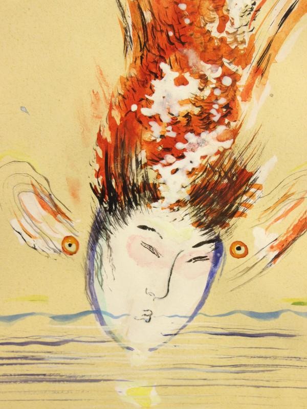 Aquarel "Feelin' goldfish" (1993) - Freddy De Vierman (°1960)