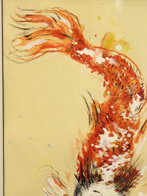 Aquarel "Feelin' goldfish" (1993) - Freddy De Vierman (°1960)