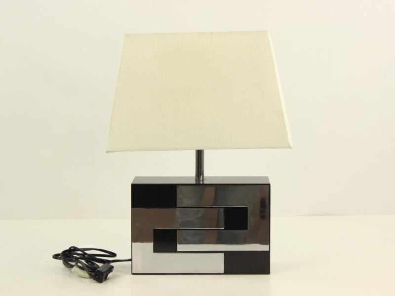 Vintage lamp met chromen accenten - Philippe Jean (1931-1987)