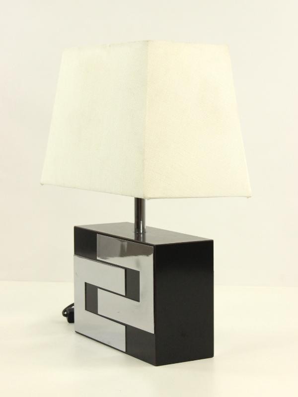 Vintage lamp met chromen accenten - Philippe Jean (1931-1987)