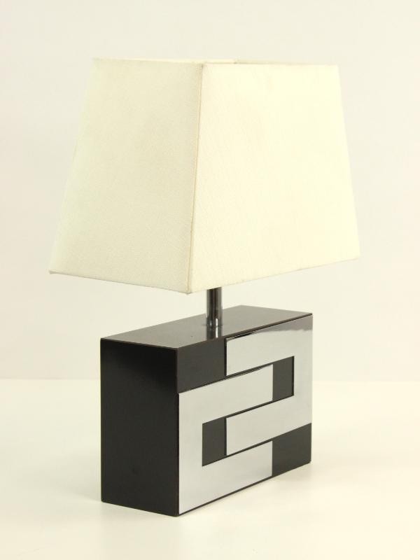 Vintage lamp met chromen accenten - Philippe Jean (1931-1987)