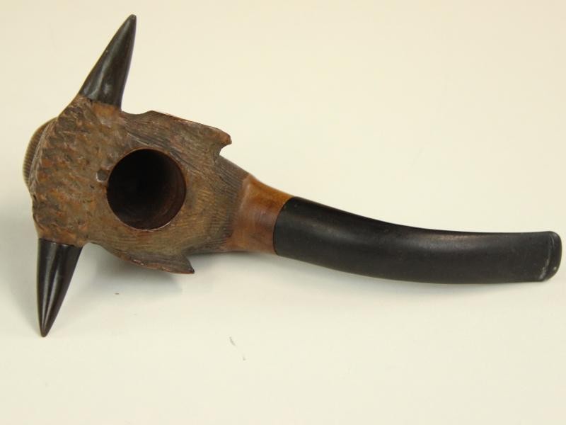 Vintage BRIAR pijp (Buffel) + Keramische Tobacco pot Savinelli, beide uit Italië