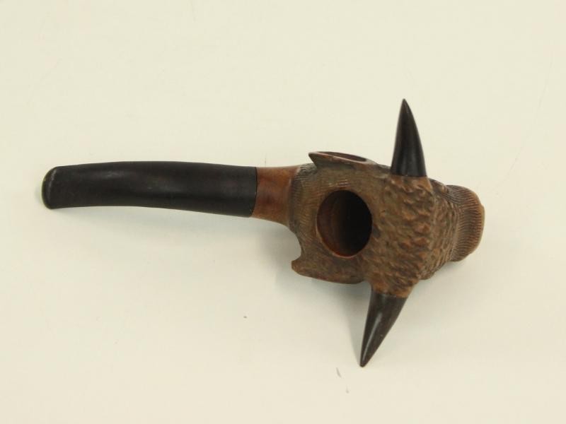 Vintage BRIAR pijp (Buffel) + Keramische Tobacco pot Savinelli, beide uit Italië