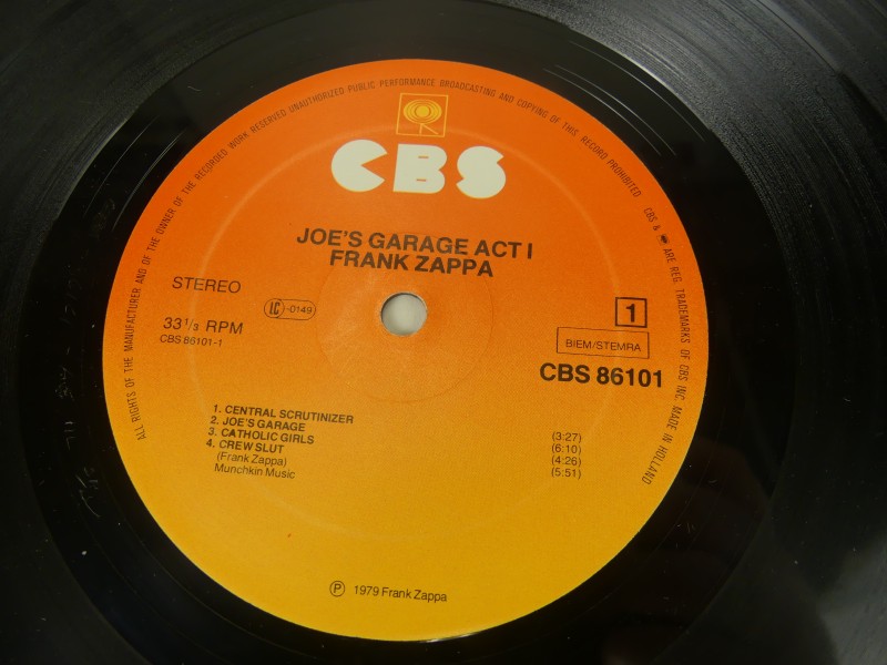 LP - Zappa – Joe's Garage Act I