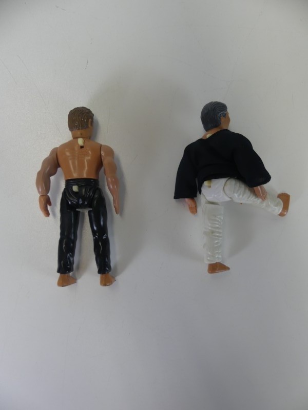 Vintage 2 figuren karatevechters van Remco