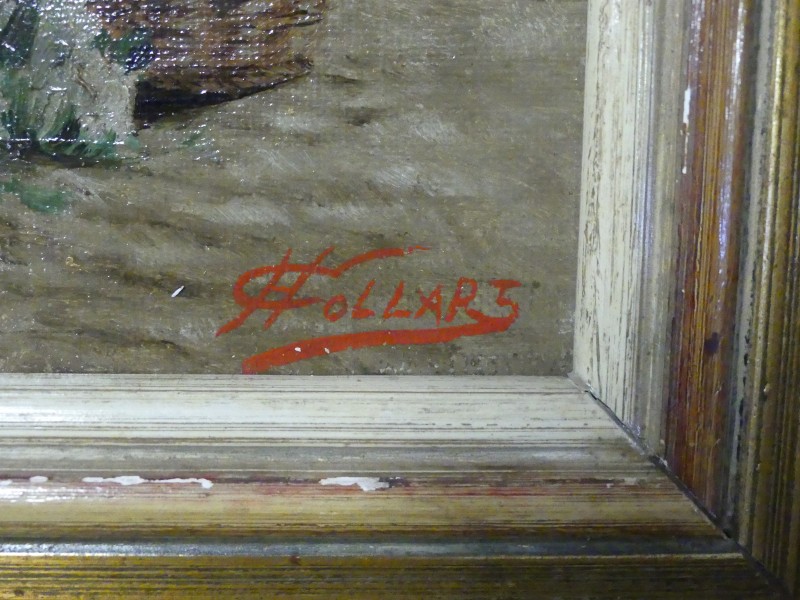 Schilderij 'La Boteresse* Liègeoise' gesigneerd